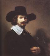 Carel fabritius Portrait of a Man.Pendant to Fig (mk33) oil